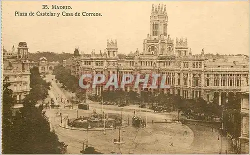 Cartes postales Madrid Plaza de Castelany Casa de Correos