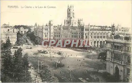 Cartes postales Madrid La Cibeles y la Casa de Correos