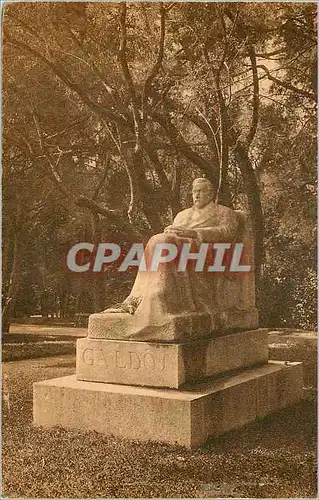 Cartes postales Madrid Monumento a Perez Galdos en el Parque del Retiro