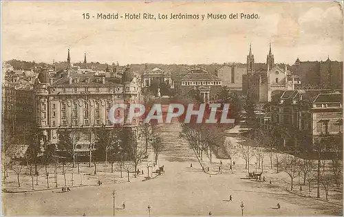 Cartes postales Madrid Hotel Ritz Los Jeronimos y Museo del Prado