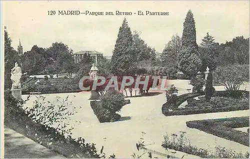 Cartes postales Madrid Parque del retiro El Parterre