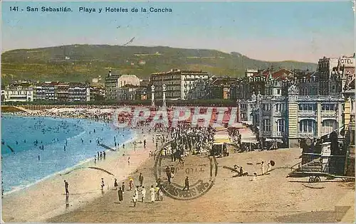 Ansichtskarte AK San Sebastian Playa y Hoteles de la Concha