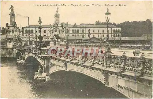 Cartes postales San Sebastian Puente de Maria Cristina Fabrica de Tabacos