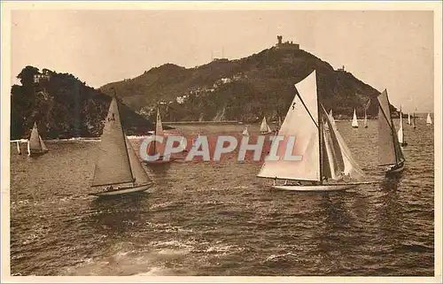 Ansichtskarte AK San Sebastian Regatas de Balandros Bateaux