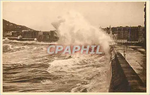 Cartes postales San Sebastian El Rompeolas grandes mareas