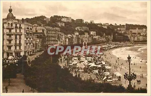 Cartes postales San Sebastian Paseo y playa