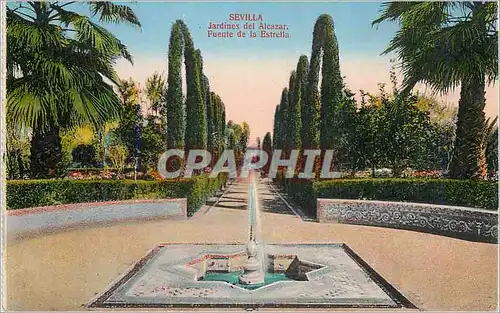 Cartes postales Sevilla Jardines del Alcazar Fuente de la Estrella