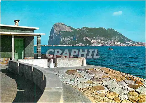 Moderne Karte La linea de la Concepcion Cadiz Le Rocher de Gibraltar