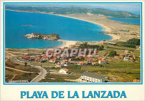 Moderne Karte Playa de la Lanzada Pontevedra Panoramica