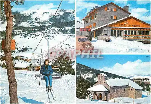 Cartes postales moderne La Molina Estacion invernal Telesilla al TUro de la Perdiu Hotel La Molina Capilla