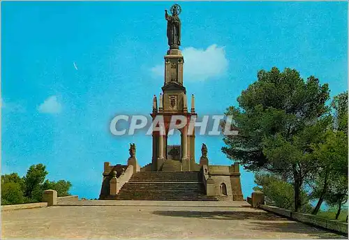 Moderne Karte Sanctuario de San Salvador Monumento a Cristo Rey Felanitx Mallorca