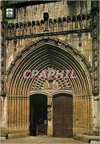 Cartes postales moderne Lequeitio Vizcaya Portail Paroiane de Santa Maria
