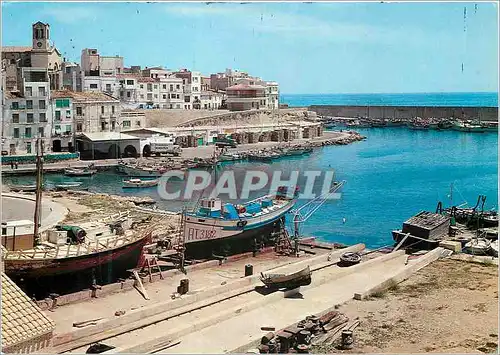 Moderne Karte Costa Dorada Tarragona Ameilla de Mar Le port Bateaux