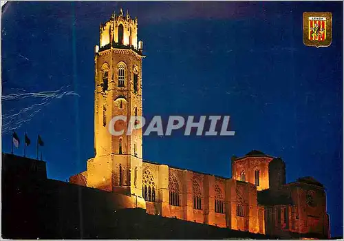 Moderne Karte Lleida Cathedrale antique