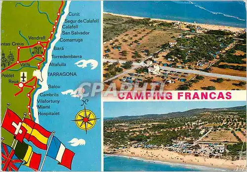 Cartes postales moderne Costa Dorada Tarragona Vendrell Camping Francas Plage