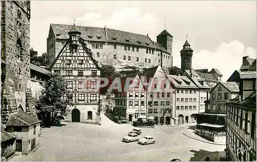 Moderne Karte Nurnberg Vue vers le chateau