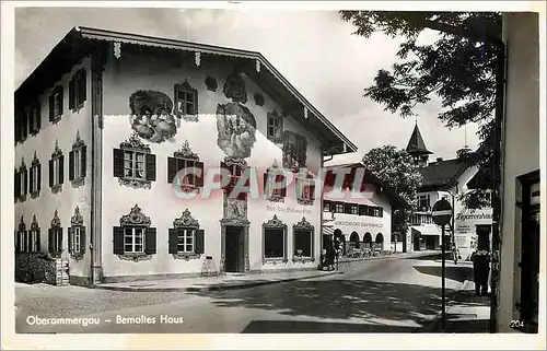 Moderne Karte Oberammergau Bemaltes Haus