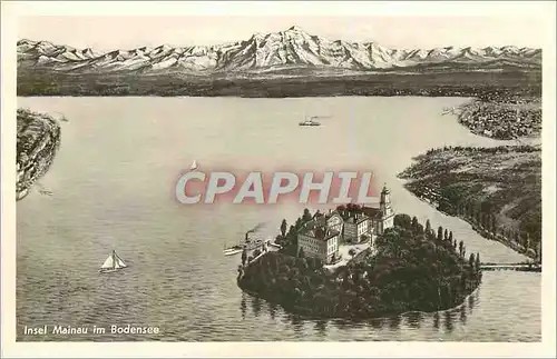 Moderne Karte Insel Mainau im Bodensee