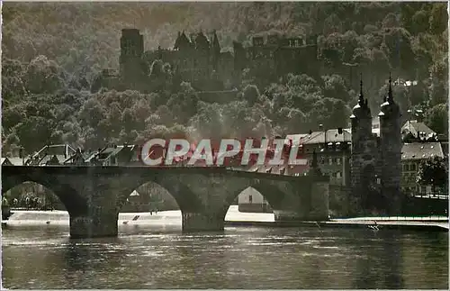 Cartes postales moderne Heidelberg Morgensonne uber Brucke u Schloss