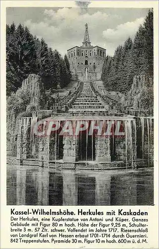 Cartes postales moderne Kassel Wilmhelmshohe Herkules mit Kaskaden