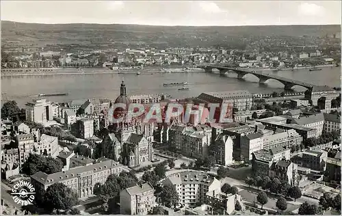 Moderne Karte Mainz am Rhein