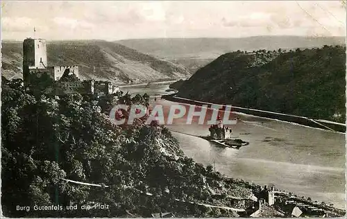 Cartes postales moderne Burg Gutenfels und die Pfalz