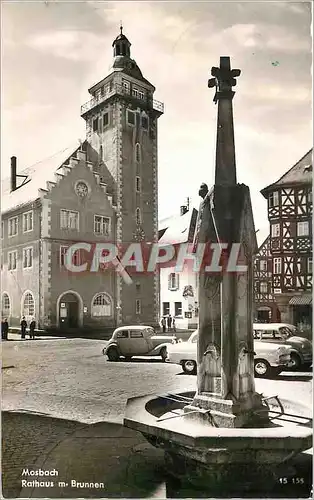 Cartes postales moderne Mosbach Rathaus m Brunnen