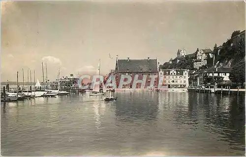 Moderne Karte Meersburg Hafen Bateaux