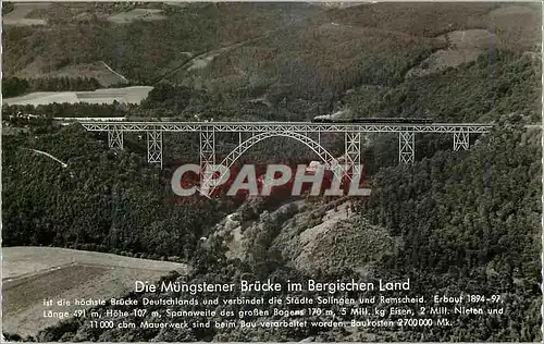 Cartes postales moderne Die Munstener Brucke im Bergischen Land Train