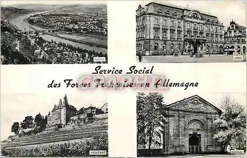 Cartes postales moderne Service Social des Forces Franchises en Allemagne Trevs Spire Neustadt Landau Militaria