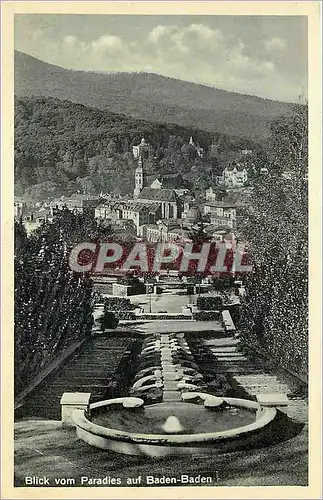 Cartes postales moderne Blick vom Paradies auf Baden Baden