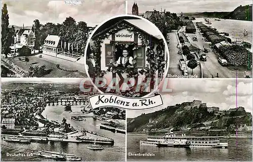 Cartes postales moderne Koblenz a Rh Bateau