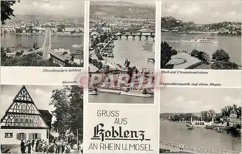 Moderne Karte Gruss aus Koblenz An rhein u Mosel