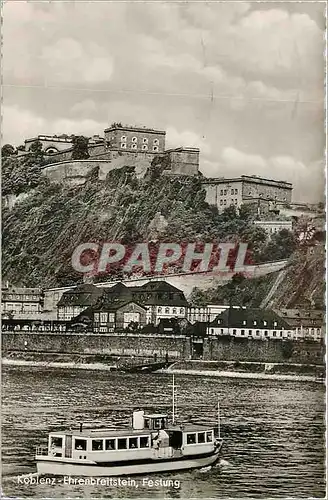 Cartes postales moderne Koblenz Ehrenbreitstein Festung Bateau