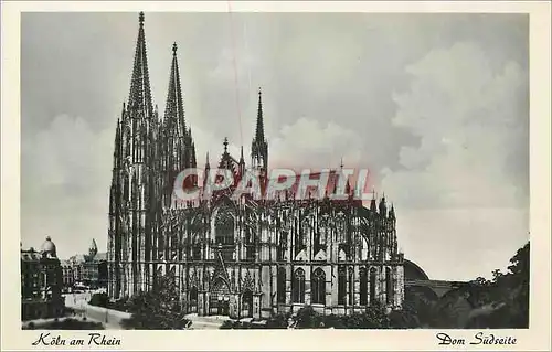 Moderne Karte Koln an Rhein Dom Sudseite