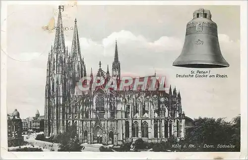 Cartes postales moderne Koln a Rh Dom Sudseite Cloche