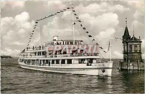 Cartes postales moderne Konstanz am Bodensee Hafeneinfahrt Karlsruhe Bateau