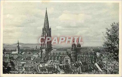 Cartes postales moderne Freiburg Munster vom Schlossberg aus