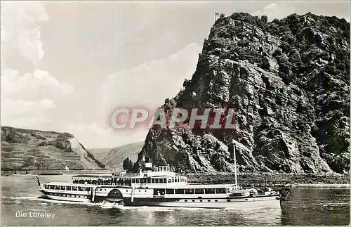 Moderne Karte Die Loreley Bateau