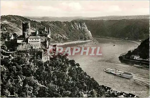 Cartes postales moderne Burg Ketzs und die Loreley Bateau