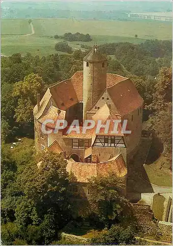 Cartes postales moderne Luftbilserie der Interflug Burg Schonfels