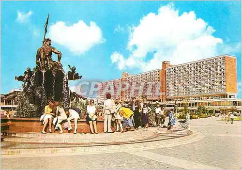 Moderne Karte Berlin Hauptstadt der DDR Neptunbrunnen