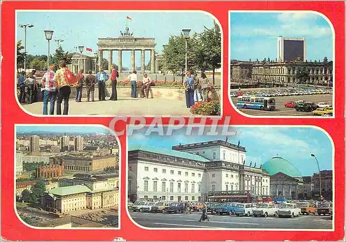 Moderne Karte Berlin Hauptstadt der DDR Brandenburger Tor