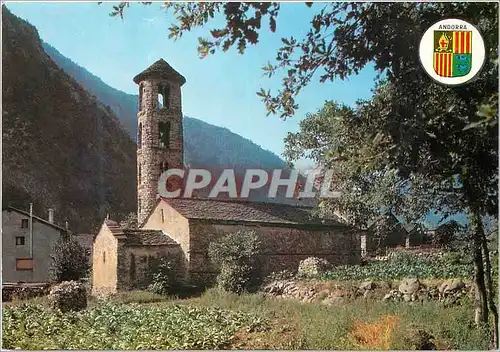 Cartes postales moderne Valls d Andorra Santa Coloma Clocher romantique