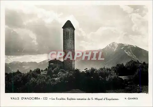 Cartes postales moderne Valls d Andorra Les Escaldes Esglesia romanica de S Miguel d Engolasters