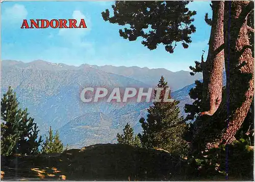 Moderne Karte Principat d Andorra Vue generale depuis La Rabasa