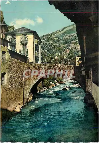 Cartes postales moderne Valls d Andorra Les Escaldes Pont d Engordany sobre el Valira