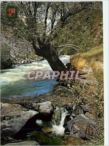 Moderne Karte Valls d Andorra Las Masnana Pont roman de San Antonio