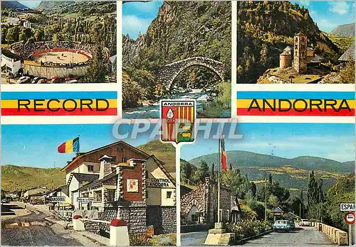 Cartes postales moderne Valls d Andorra Les Escaldes vue sur les Arenes Pont Roman St Antoine