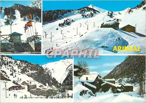 Cartes postales moderne Valls d Andorra Poble d Arinsal i pistes de neu